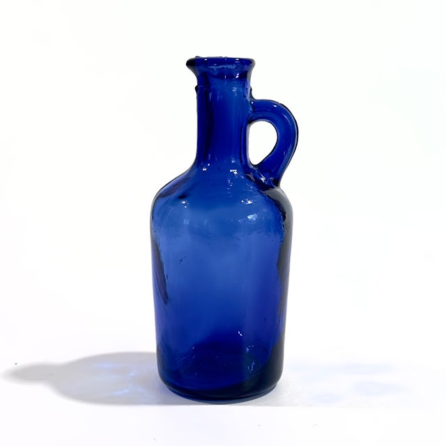 Jewel-Toned Glass Bottle Vase Curation - Group of 5 For Sale - Image 15 of 17
