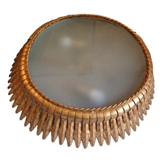 Gilt Iron Ceiling Lamp from Ferro Art, 1960s For Sale