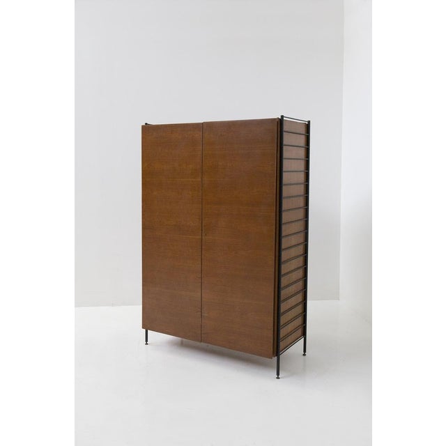 Small Italian Bedroom Cabinet in Wood and Iron, 1950 For Sale - Image 10 of 10