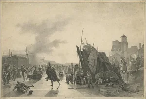 Ice Skating Scene, 1823, Paper