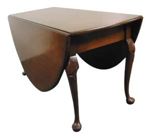 Kittinger Cw117 Queen Anne Shell Carved Dropleaf Dining Table