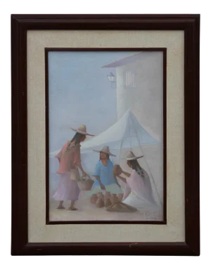 Oscar Parra Untitled Contemporary Figurative Impressionist Abstract Painting 1994