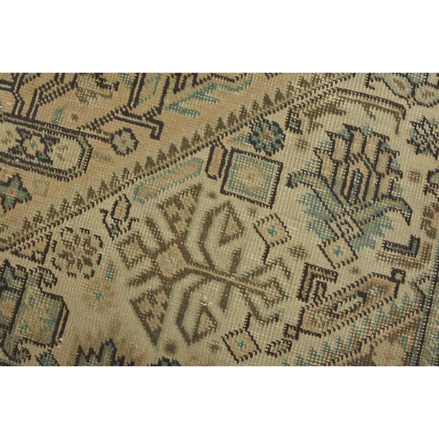 Tabriz Rug 9’8” X 12’9” Pink Wool Vintage Distressed Hand-Knotted Carpet For Sale - Image 4 of 15