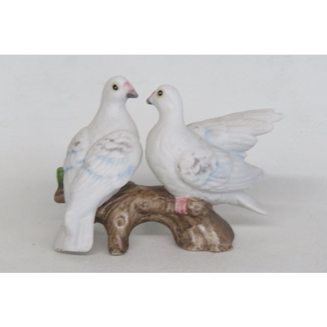 This darling Miniature Perched Doves Figurine is made of porcelain. This lovely Figurine was made by Lefton and is marked...