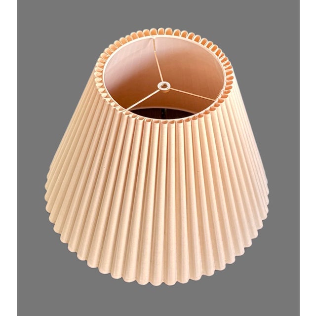 Mid-Century Modern Mid-Century Scalloped Pleated Lamp Shade For Sale - Image 3 of 8
