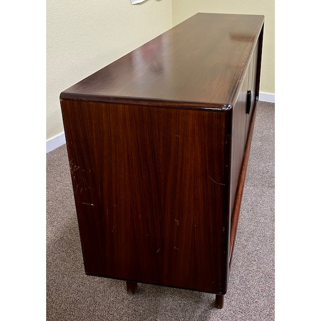 Mid Century Danish Modern Rosewood Tambour Door Credenza by Dyrlund, Denmark c.1960 For Sale - Image 14 of 14