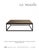 modern mirror in end cut oak steel banded frame