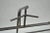 Vintage Modernist Jacques Adnet Style Wrought Iron Hairpin Clothing Valet For Sale - Image 4 of 10