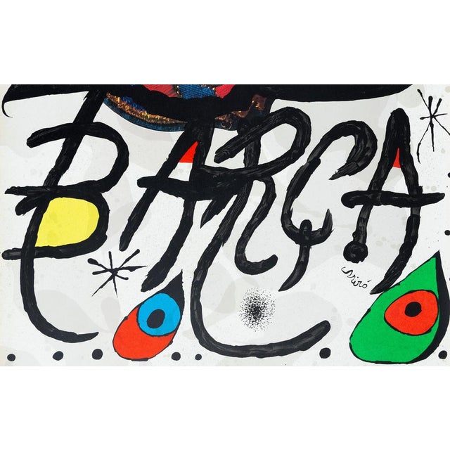 Joan Miro, FCB, Futbol Club Barcelona, Original Signed Lithograph For Sale - Image 5 of 6