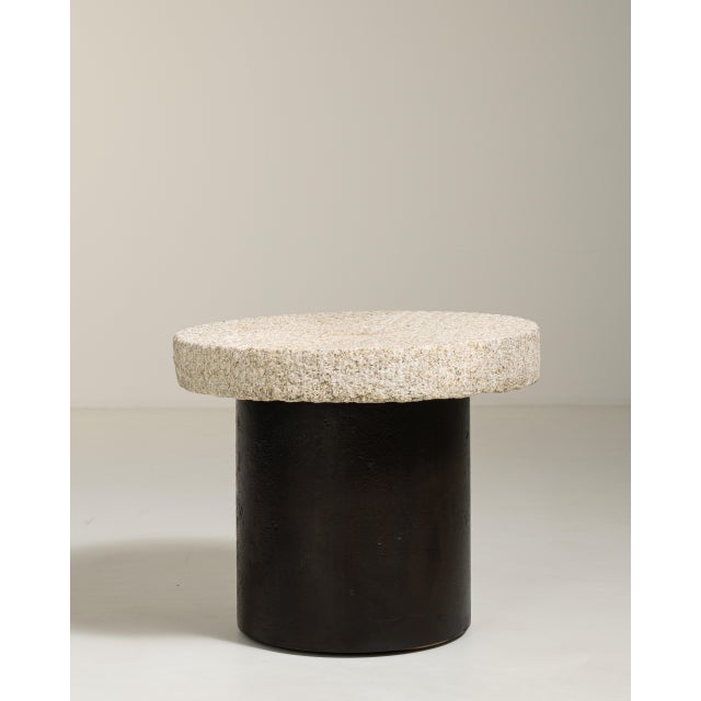 Iron Side Table with Stone Top, Antique, China, Early 20th Century For Sale - Image 9 of 11