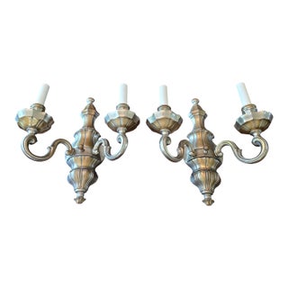 Vintage Mid Century Pair Classical Sconces For Sale