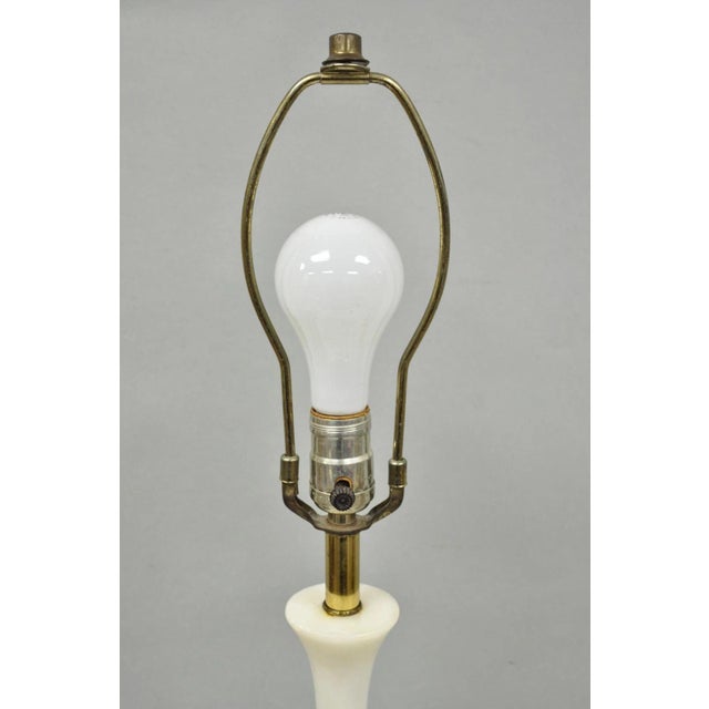 Vintage Murano Italian Mid Century Modern Blue Blown Glass Marble Table Lamp For Sale In Philadelphia - Image 6 of 15