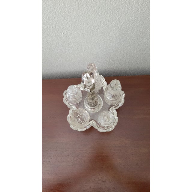 Early 20th Century Cut Glass Cruet Set- 10 Pieces For Sale - Image 4 of 12