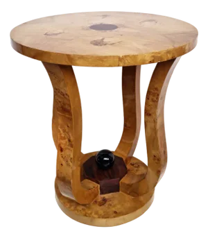 Art Deco Style Burl Wood Side Table