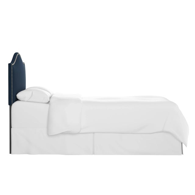 Transitional Ashland Headboard in Ink Classic Velvet, California King For Sale - Image 3 of 5