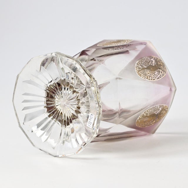 Art Deco Golden Medallion Glass Vase, 1930s For Sale - Image 7 of 9