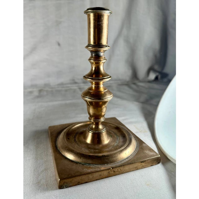 Antique 17th Century Pair of Dutch Bronze Candlesticks. For Sale - Image 12 of 12