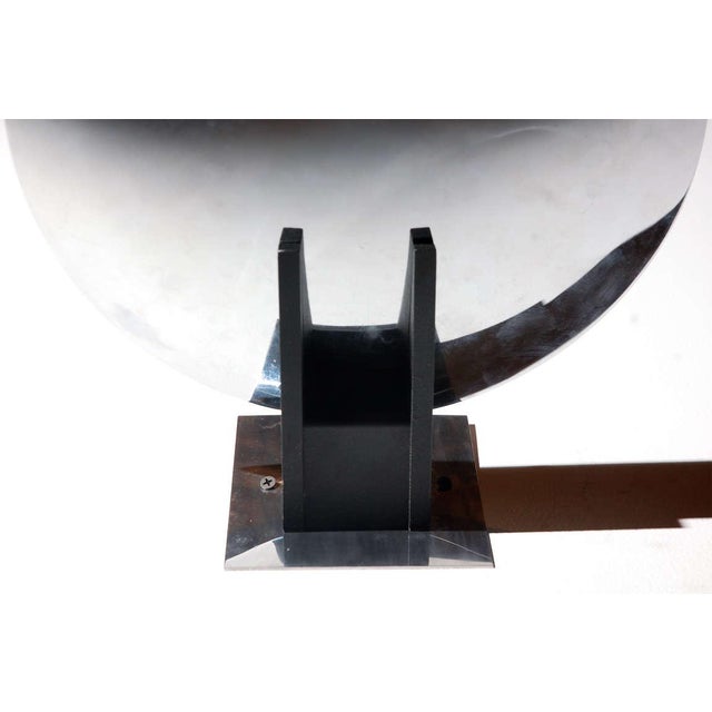 Late 20th Century 1980s French Chrome Dish Sconce For Sale - Image 5 of 7