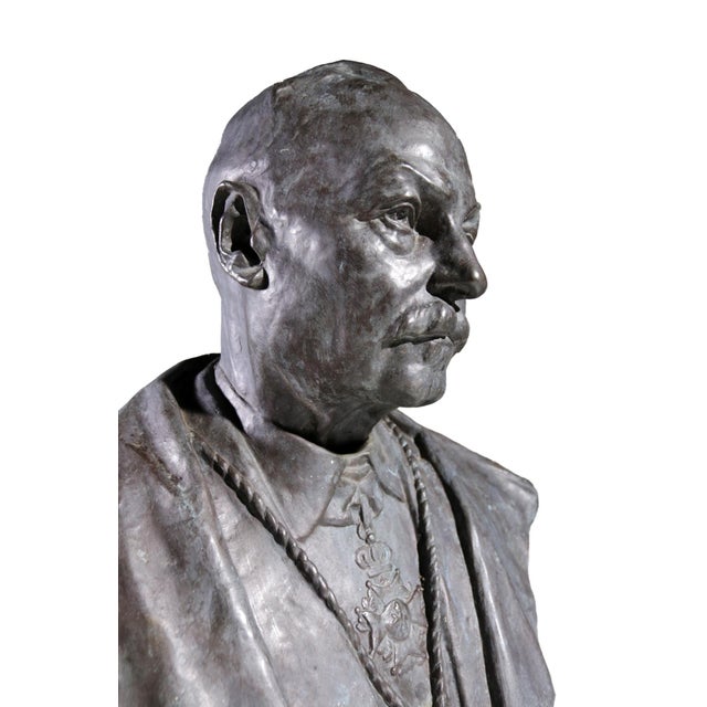 Frantz Vermeylen, Order of Knighthood Bust, 1921, Bronze For Sale - Image 3 of 15