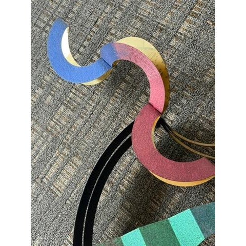Vintage 1996 Large Curtis Jeré Signed and Dated Postmodern Memphis Style Mixed Media Wall Sculpture - 45" For Sale - Image 14 of 14