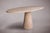 Not Yet Made - Made To Order Solitary Coné Travertine Oval Dining Table 62" For Sale - Image 5 of 5
