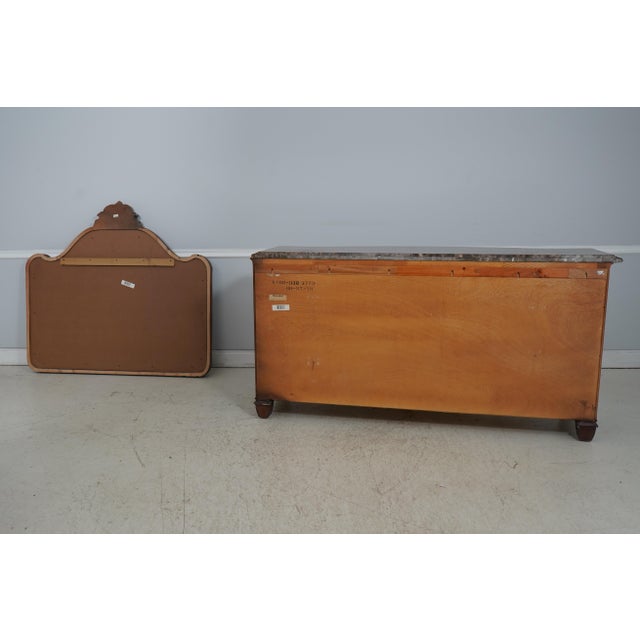 Henredon Marble Top Dresser W. Large Mirror For Sale - Image 16 of 18