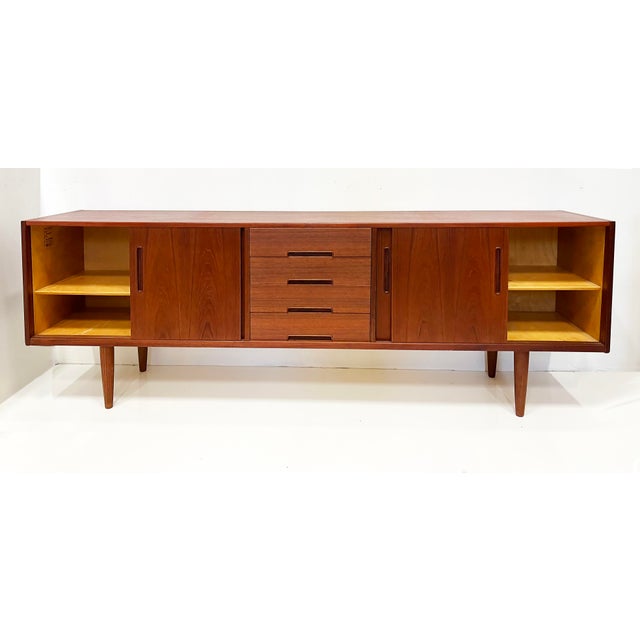 Nils Jonsson Mid-Century Scandinavian Modern Teak Credenza, Nils Jonsson, Troeds For Sale - Image 4 of 8