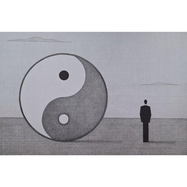 Contemporary Joanna Wiszniewska Domańska, Harmony of Opposites, Yin-Yang, 2024, Etching & Paper For Sale - Image 3 of 6