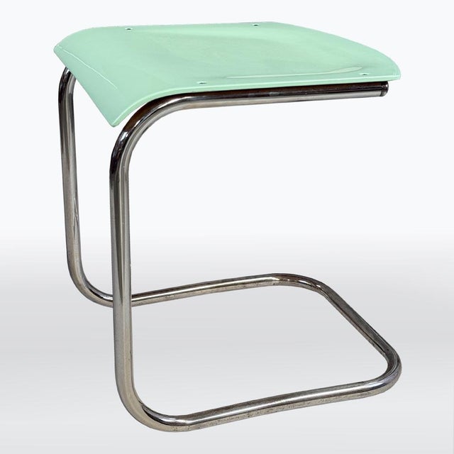 1930s Small Bauhaus Chrome Desk and Stool Set, 1930s, Set of 2 For Sale - Image 5 of 13