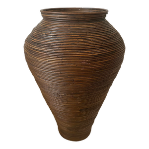 Vintage Pencil Reed Floor Vase