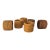Asian Woven Round Rattan Napkin Holders - Set of 6 For Sale