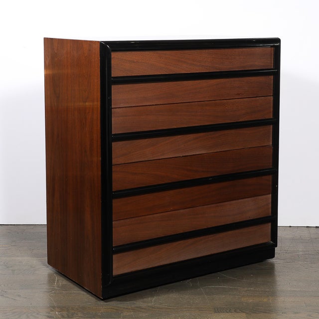 Mid-Century Walnut & Lacquered Chest by Robsjohn-Gibbings for Widdicomb Company For Sale - Image 17 of 18
