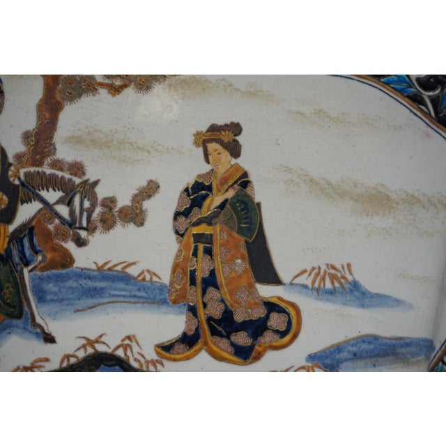 1875 Antique French Longwy Style Centerpiece Flower Vase by Gien For Sale - Image 11 of 13