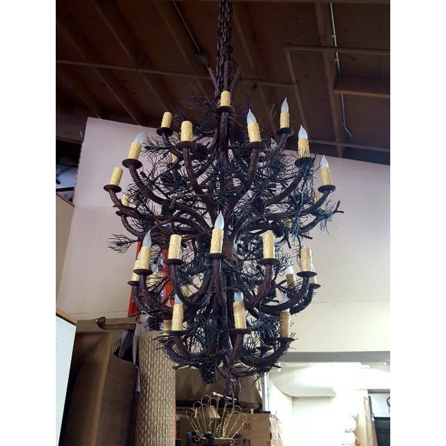 Brown Mountain Pine Cone 4-Tier Chandelier by Berry Bate For Sale - Image 8 of 8