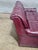 Animal Skin Late 20th Century Hancock & Moore Red Leather Sofa Nailhead Trim Three Cushions For Sale - Image 7 of 16