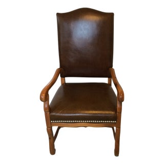 Ralph Lauren Leather Arm Desk Chair For Sale