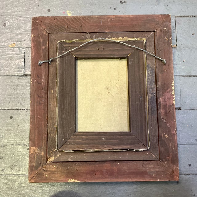 1950’s Original Arab Cityscape With Figures Painting For Sale - Image 4 of 5