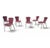 Red Aluminum Chair with Synthetic Weave, 1980s, Set of 6 For Sale - Image 10 of 18