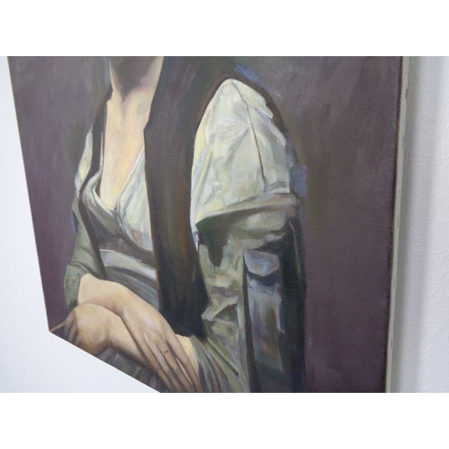 Fred Neumann After Jean Baptiste Camille Corot, The Woman with the Pearl, 1980s, Oil on Canvas For Sale - Image 16 of 18