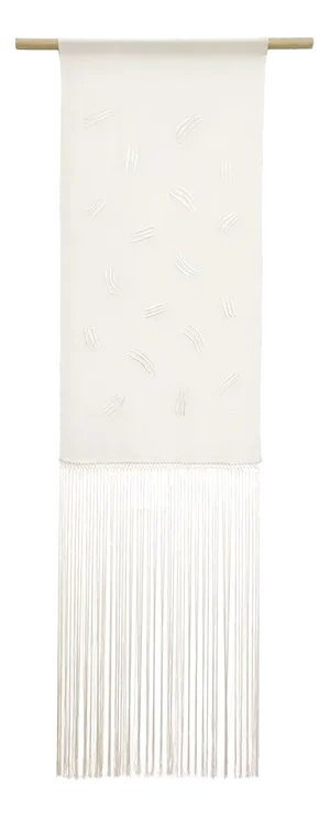 Trazos II Hand Embroidered Silk Tapestry