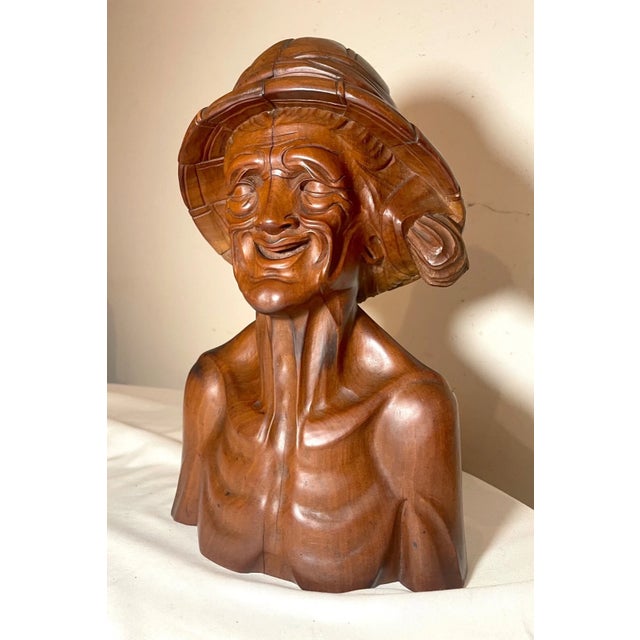 Up for sale is a high quality antique 19th century hand carved Japanese wooden sculpture. It's carved out of a dense piece...