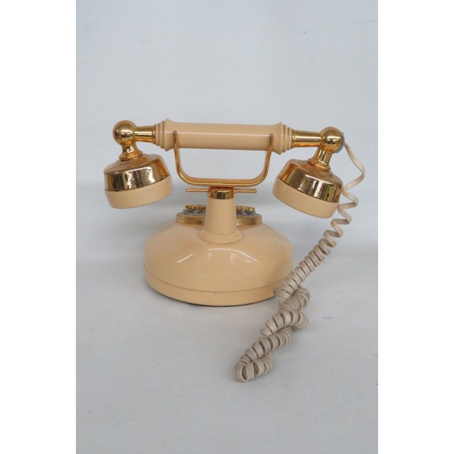 1982 Western Electric Rotary Telephone Celebrity Design Line Gold Accents 5127b For Sale - Image 9 of 12