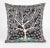 Textile Boho Chic Tree of Life Silk Black Ivory Cushions - a Pair For Sale - Image 7 of 9