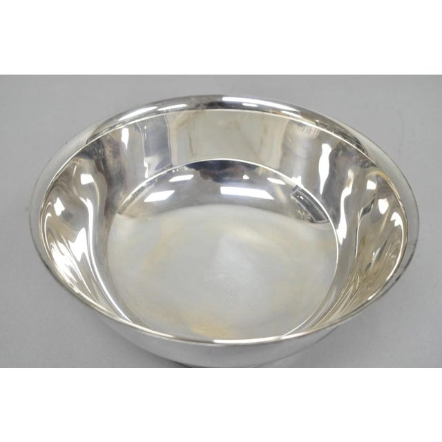 Gorham Vintage Gorham Yc 781 Silver Plated 9" Round Modern Serving Bowl For Sale - Image 4 of 11