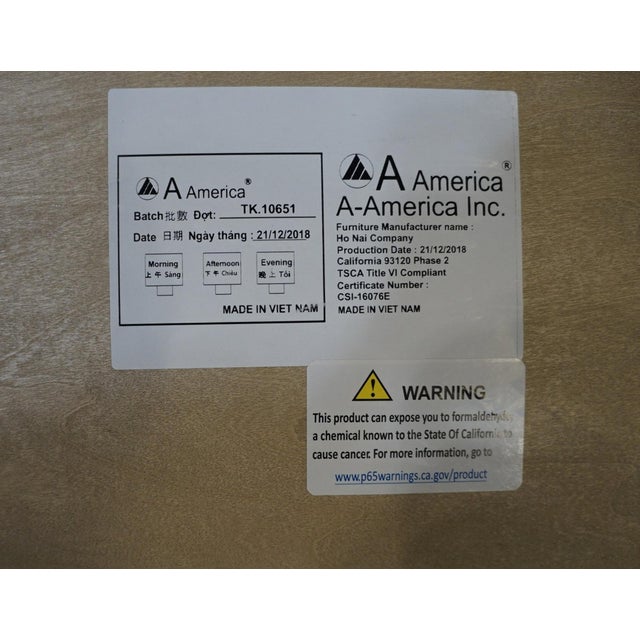 A-America Glacier Point Collection Solid New Zealand Pine King Size Bed W. Storage Footboard - Greystone Finish For Sale - Image 10 of 10