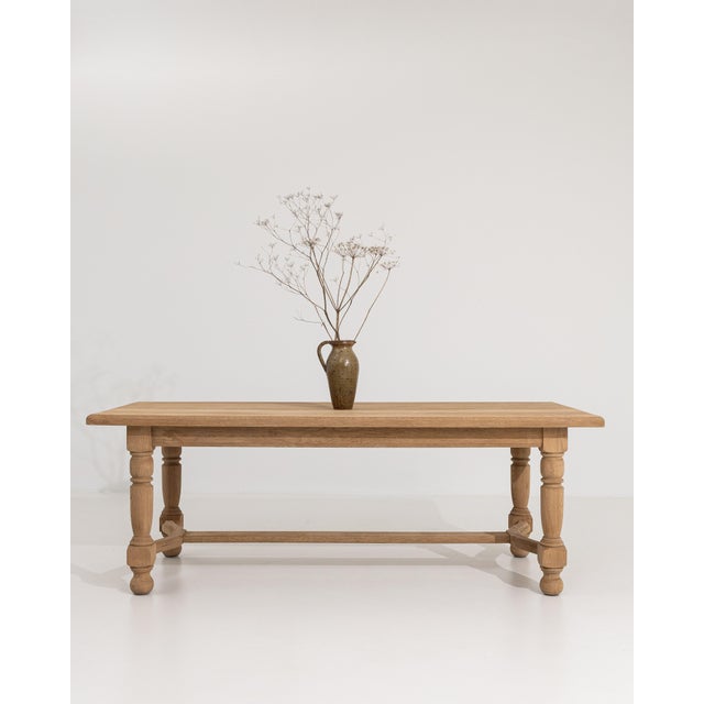 French Country Provençal-Style Oak Dining Table, French Rustic Design, France, Circa 1970 For Sale - Image 3 of 12