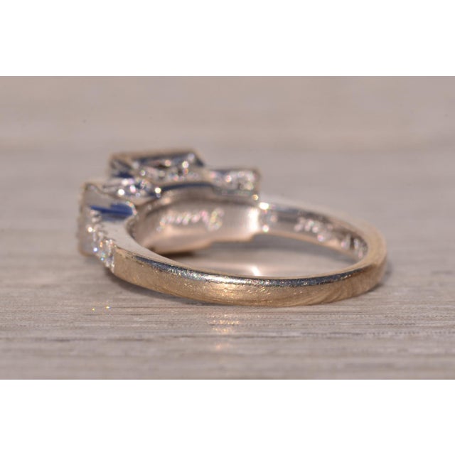 The Eze: Past Present Future Natural Diamond Ring in White Gold For Sale In Philadelphia - Image 6 of 11