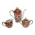 Hand Painted Gold Imari Japanese Porcelain Tea Service, 3 Pc For Sale