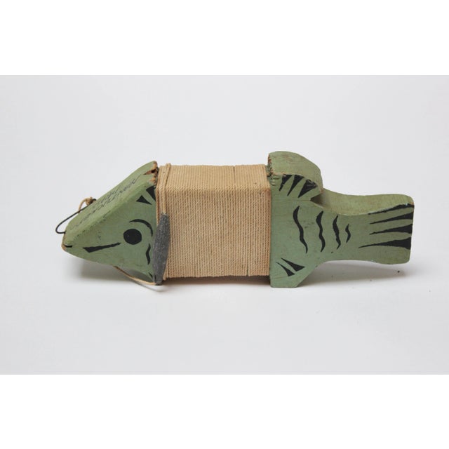 Folk Art Nantucket Island Ornamental Fishing Line "Fish" Spool Souvenir For Sale - Image 4 of 13