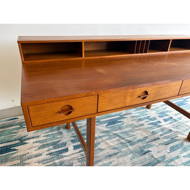 Wood 1960s Mid-Century Modern Danish Teak Flip-Top Desk by Peter Løvig Nielsen For Sale - Image 7 of 18
